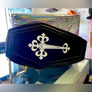 Black Coffin Clutch Purse